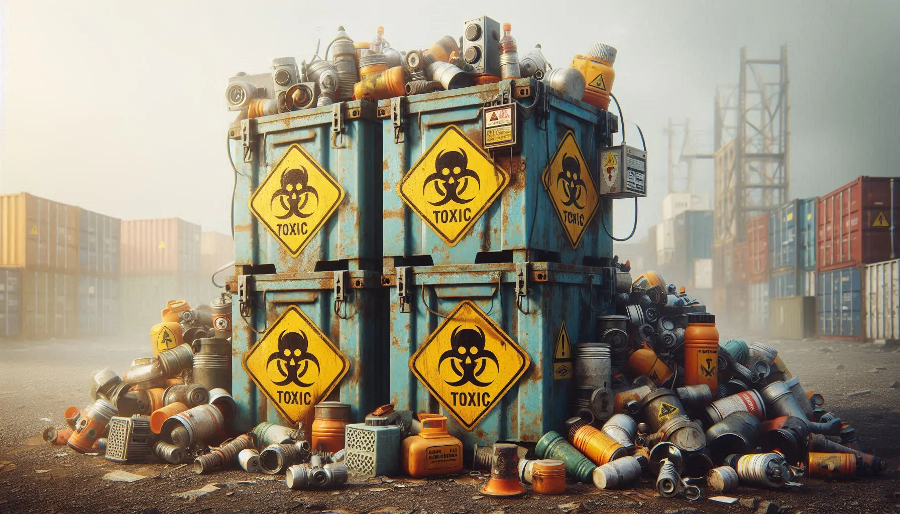 large amounts of toxic waste